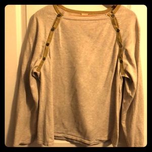 Jill button accent sweater top